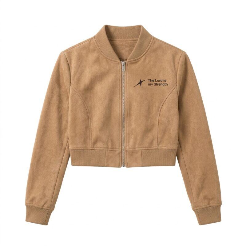 Camel Luxe Suede Cropped Jacket