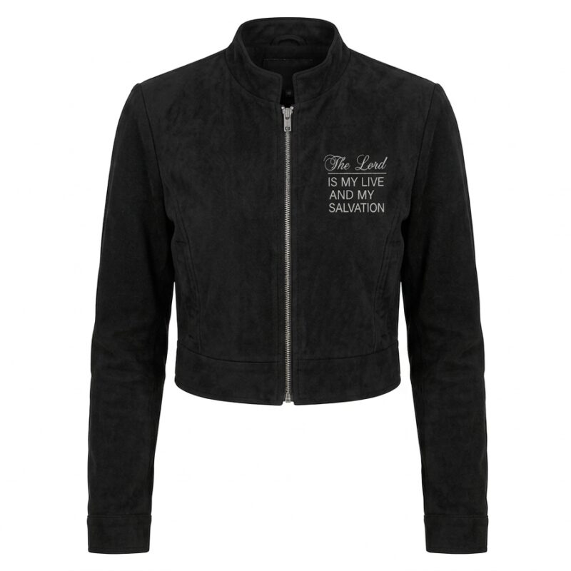 Noir Luxe Suede Cropped Jacket